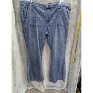 Melissa McCarthy Seven Jeans Women's Plus Size 24 Flare High Rise Eyelet Details